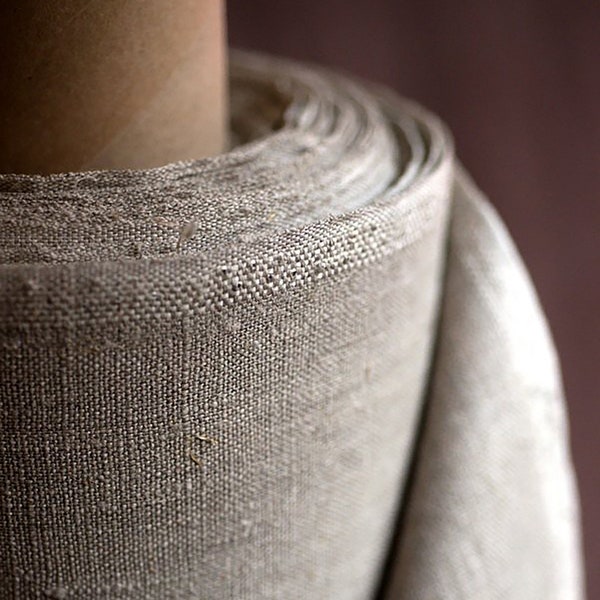Natural undyed linen fabric 185 gsm, Fabric by the Yard or Meter, Washed softened flax fabric, Sewing gift