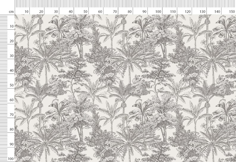 Vintage Linen By The Yard or Meter, Vintage Tropical Print Linen Fabric For Bedding, Curtains, Clothing, Table Cloth & Pillow Covers image 9
