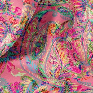Vintage Paisley Stoff Meterware 100% Leinen magenta, 100% Leinen, gebraucht, gebraucht, gebraucht, gebraucht?