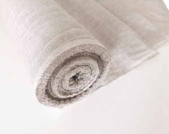Tissu de lin fin non teint naturel 95 g/m², tissu par yard ou mètre, tissu de lin de gaze pour rideaux, cadeau de couture
