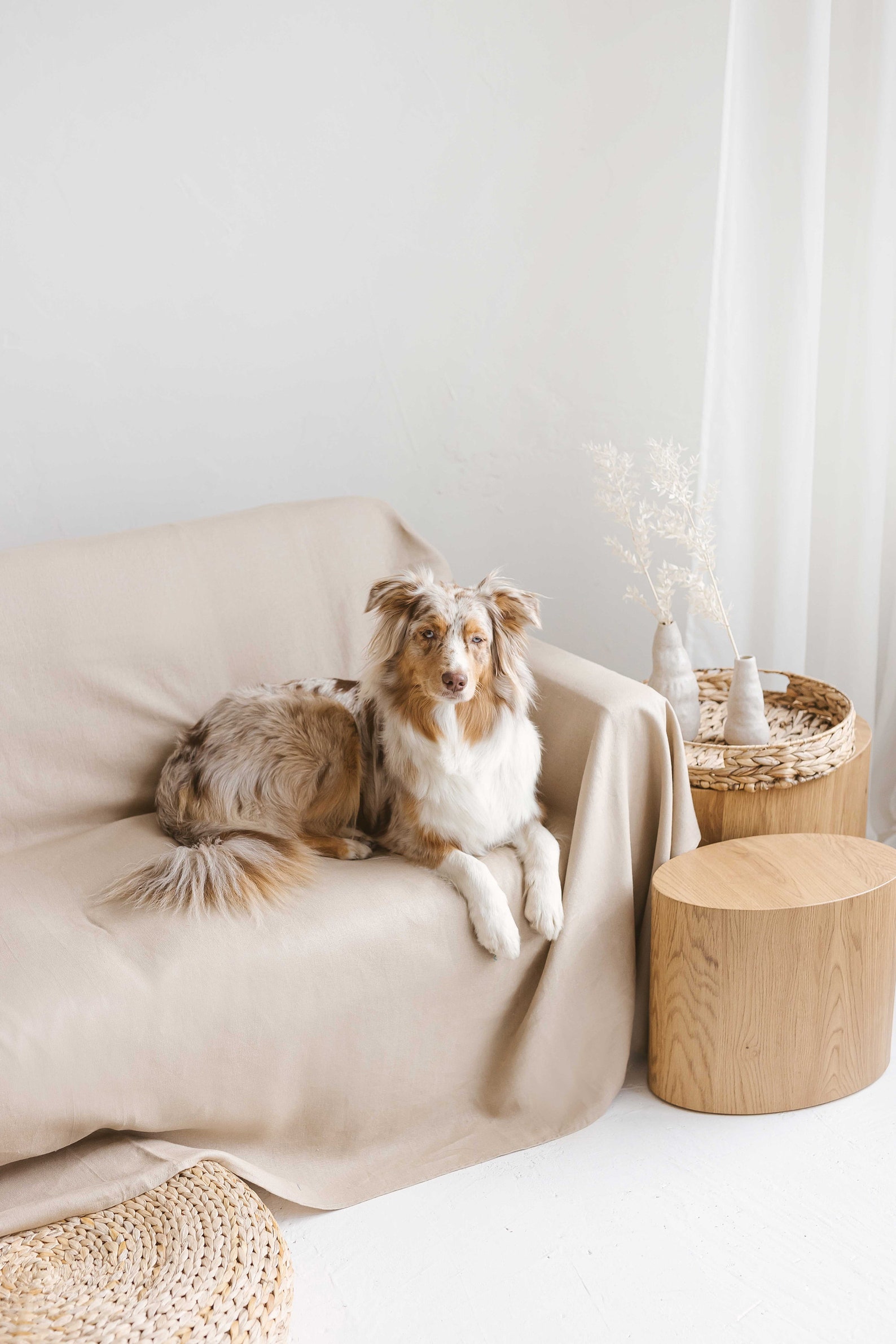 Natural Linen Couch Cover. Linen Sofa Cover Throw. Drop Cloth Etsy