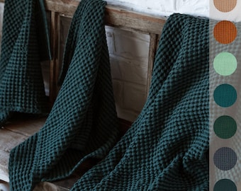 Linen Waffle Weave Towel Set: Handmade Soft Cotton Blend