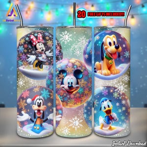 Christmas Cartoon Png, 20oz Skinny Tumbler Sublimation Designs Png, Cartoon Character Png, Christmas Ball, Christmas Friends, Digital File
