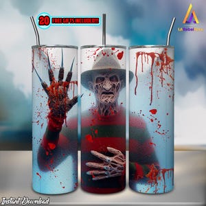 Custody Horror 20 oz Skinny Tumbler Sublimation Designs Png, Horror Character Png, Horror Spooky Png, Horror series  Png, Digital Download
