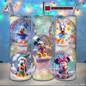 Christmas Cartoon Png, 20oz Skinny Tumbler Sublimation Designs Png, Cartoon Character Png, Christmas Ball, Christmas Friends, Digital File