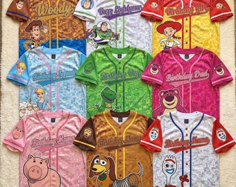 Camisetas de Toy Story para vacaciones familiares 2026, Woody, Buzz Lightyear, Jessie, Rex, Lotso, Forky y Slinky, camisetas a juego para el viaje de Pixar