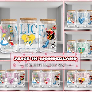 6 Designs Princess Movies For 16oz Libbey Glass Can Wrap Png, Princess PNG Bundle, Princess 16oz Tumbler Template Png, Digital Download