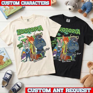 Zootopia Shirt, Judy Hopps Nick Wilde T Shirt, Disney Zootopia Movie Tee, Chief Bogo Character Shirt, Gift For Kids, Family Vacation Bild 1