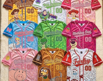 Toy Story Family Vacation Shirts 2026, Woody Buzz Lightyear Jessie Rex Lotso Forky Slinky Matching Pixar Trip Jerseys