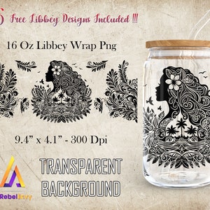 Silhouette principessa per design Bicchiere Libbey da 16 once può avvolgere Png, modello bicchiere principessa da 16 once, design senza soluzione di continuità, download digitale istantaneo