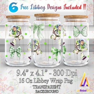 Toy Character Png, Coquette Bow Png, Mother Day Png, 16oz Libbey Glass Can Wrap Png, Cartoon 16oz Template Png, Glitter Png, Digital File