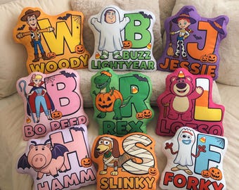 Toy Story Halloween Pillow, Woody Buzz Jessie Rex Lotso Personalized Character Pillow Gift For Kids