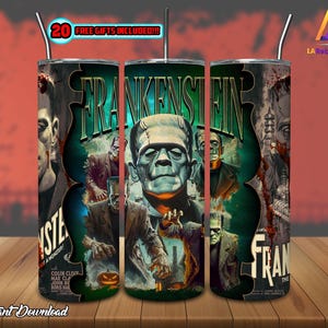 Horror Character 20 oz Skinny Tumbler Sublimation Designs Png, Horror For Straight/Tapered Wrap Png, Horror Newspaper Png, Digital Download