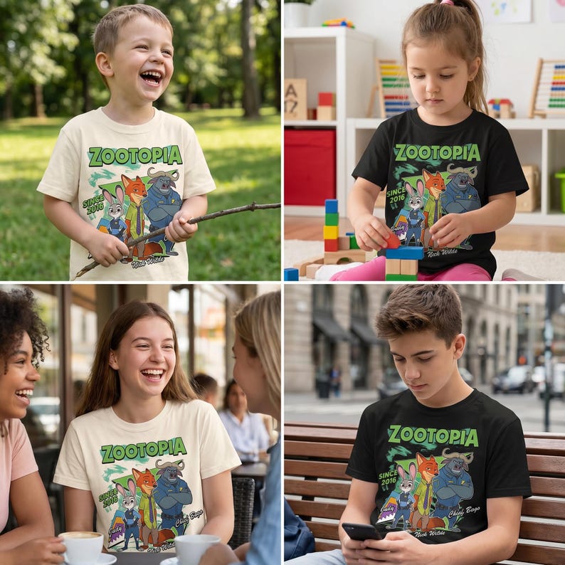 Zootopia Shirt, Judy Hopps Nick Wilde T Shirt, Disney Zootopia Movie Tee, Chief Bogo Character Shirt, Gift For Kids, Family Vacation Bild 6