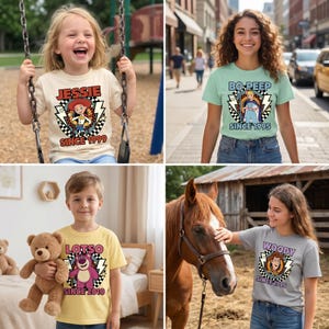 Disney Toy Story T Shirt, Woody Buzz Lightyear Jessie Rex Bo Peep Lotso Tee, Toy Story Movie Character Shirt, Gift For Kids image 6