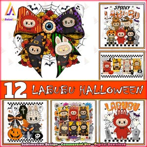 Cute Doll Halloween PNG Bundle, Monster Doll Halloween Clipart, Horror Doll Png, Halloween Shirt Template Png, Pumpkin Png, Digital File