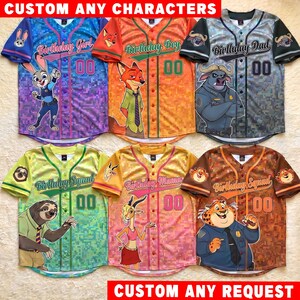 Zootopia Family Vacation Shirts 2026, Judy Hopps Nick Wilde Chief Bogo Flash Gazelle Clawhauser Matching Disney Trip Jersey bild 1