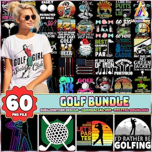 60 Dateien Golf PNG Bundle, Golfer Png, Golf-Liebhaber, lustige Golf-Zitate, Golf-Dad-Designs, Golf-Turnier Clipart, kommerzielle Nutzung, digitale Datei