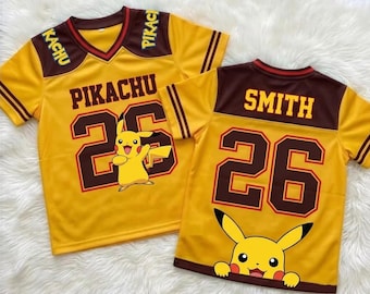 Poke Football Jersey, Personalized Poke Jersey, Custom Name Number Sports Shirt, Poke Birthday Gift, Kids Game Day Football Jersey