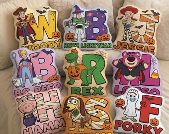 Toy Story Halloween Pillow, Woody Buzz Jessie Rex Lotso Personalized Character Pillow Gift For Kids