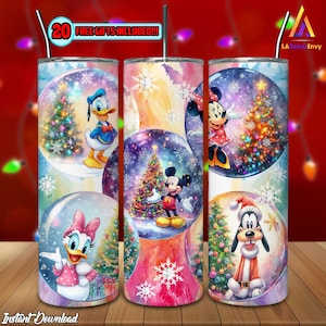 Christmas Cartoon Png, 20oz Skinny Tumbler Sublimation Designs Png, Cartoon Character Png, Christmas Ball, Christmas Friends, Digital File