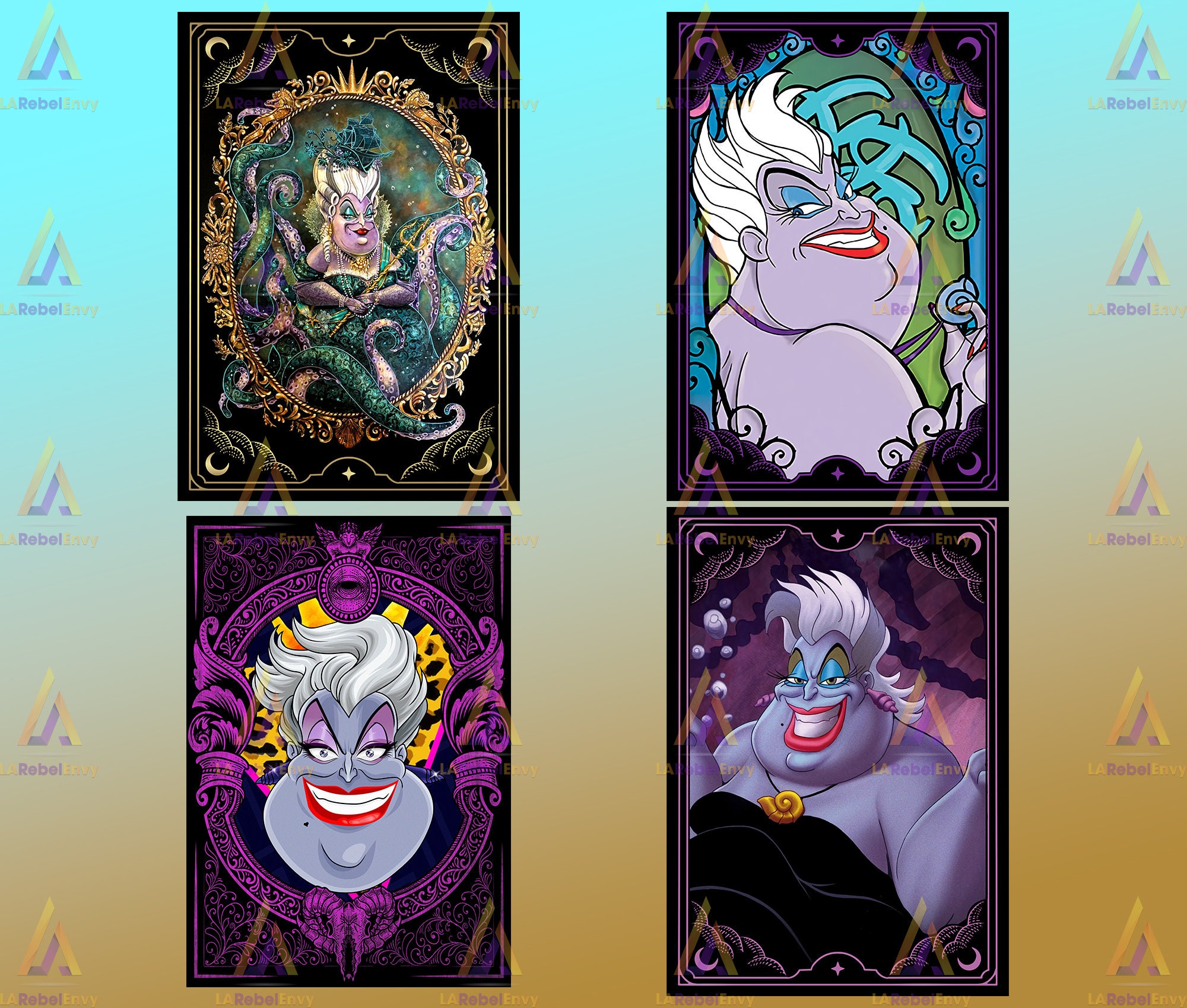 Villanious Card Example Bundle Villains Tarot Cards Sublimation Designs Png Halloween Tarot ...