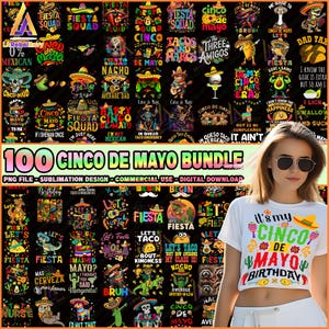 100 bestanden Cinco De Mayo PNG-bundel, Margarita Tacos, Mexican Party, Nacho Average Fiesta, Mexicaans festival 2025, commercieel gebruik, digitaal bestand
