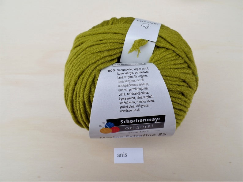 Schachenmayr Merino Extrafine 85 is unsurpassedly fine and cuddly soft in many colors anis
