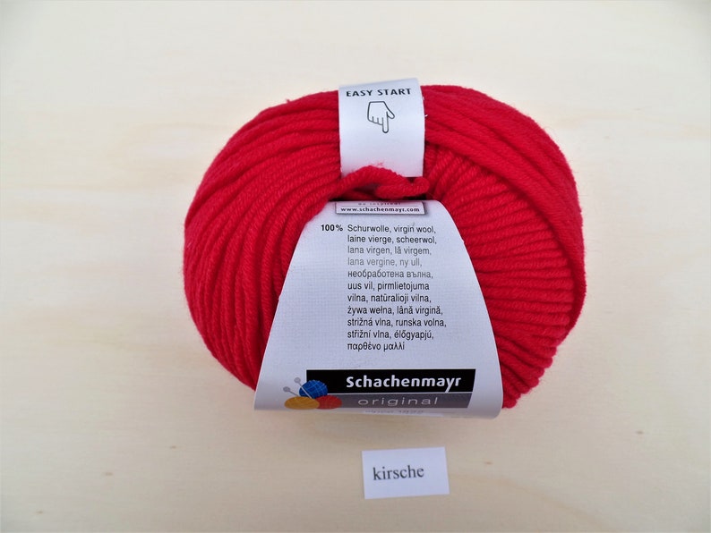 Schachenmayr Merino Extrafine 85 is unsurpassedly fine and cuddly soft in many colors kirsche