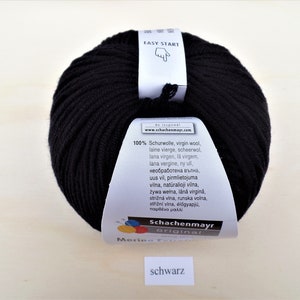 Schachenmayr Merino Extrafine 85 is unsurpassedly fine and cuddly soft in many colors Black