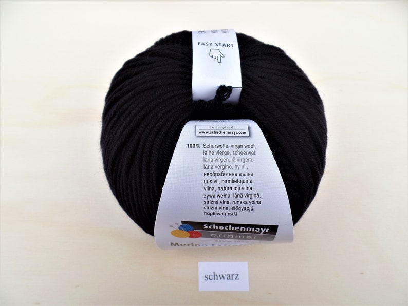 Schachenmayr Merino Extrafine 85 is unsurpassedly fine and cuddly soft in many colors Black