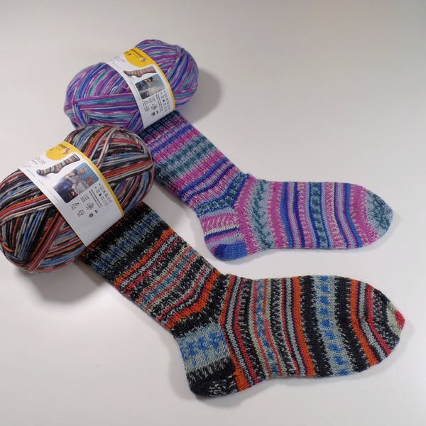 Socken "Wilma" für Groß & Klein mit herrlicher Wolle REGIA DESIGN LINE Arne und Carlos