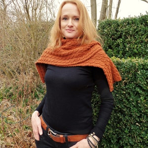 Hooded scarve / Scoodie Marga 100% REGIA BIG merino wool hand-knitted by Grandma Heide in 4 colors / free shipping throughout Germany image 4