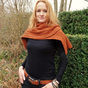 Kapuzenschal / Scoodie Marga 100% REGIA BIG Merinowolle handgestrickt von Oma Heide in 4 Farben / kostenloser Versand Deutschlandweit Bild 4