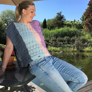 Top Ella one size XS-XL handgestrickt aus 100% merzerisierter Baumwolle aus Ägypten. Kostenloser Versand Deutschlandweit Bild 3