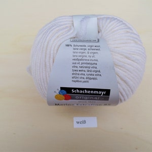 Schachenmayr Merino Extrafine 85 is unsurpassedly fine and cuddly soft in many colors White