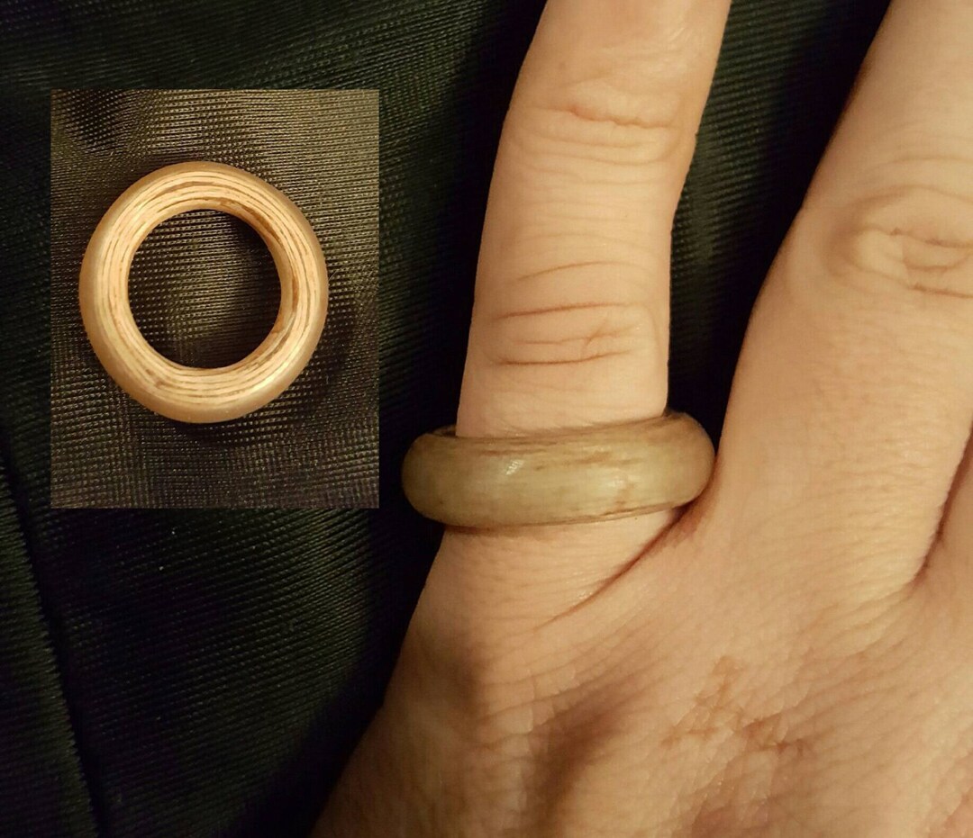 Wood Veneer Ring Etsy UK
