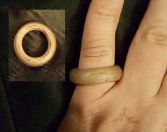 Wood veneer ring