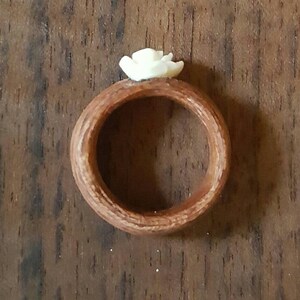 Wood veneer Rose ring image 2