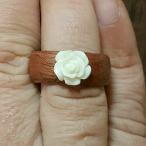 Wood veneer Rose ring image 1