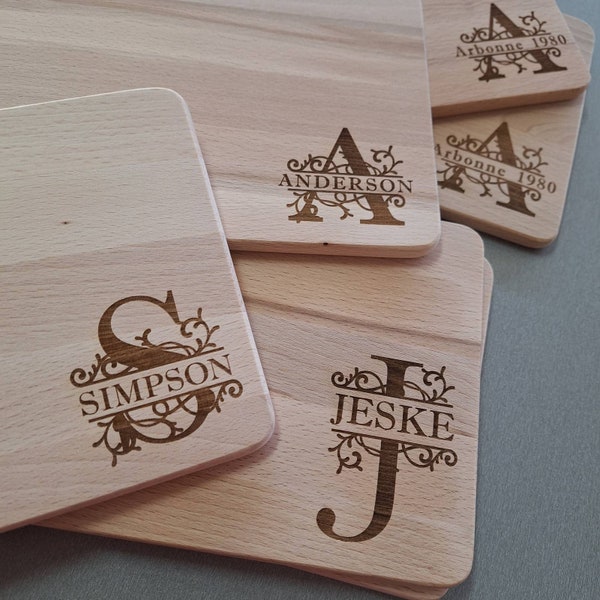 Custom Cutting board Engraved Monogrammed Charcuterie small personalised chopping boards Cheese Serving Chef