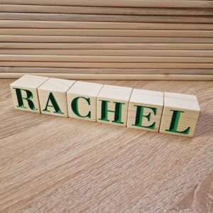 Wooden Blocks Personalized, Custom Name Blocks, Baby Cubes with letters, Natural Nursery Decor, Alphabet Photo Props