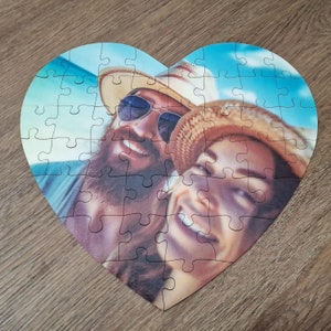 Photo Puzzle Heart - Custom Puzzle Picture - Personalized Jigsaw with photo - Love Gift for her, him