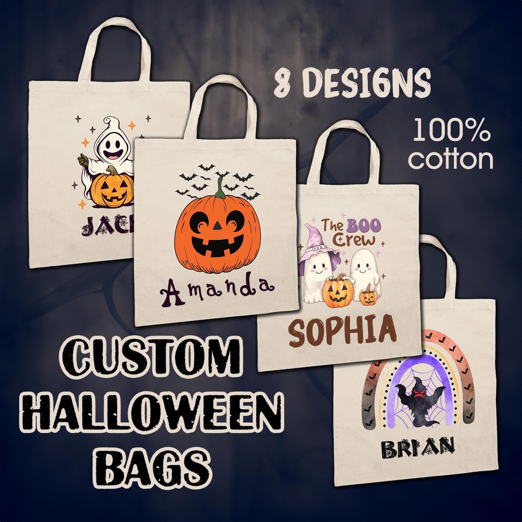 Personalized Halloween Tote Bag - Custom Trick or Treat Bags ...