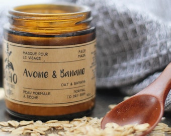 Masque peau sèche / Masque, soin du visage, peau sèche, peau sensible, peau normale, eczéma, cosmétique zéro déchet, cosmétique naturel