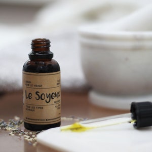 Le Soyeux / Serum, facial, all skin types, moisturizer, combination skin, oily skin, dry skin, natural care, made in Quebec