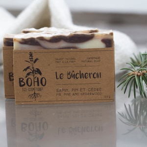 Le Bûcheron / Natural soap, organic soap, vegan soap, men&#39;s soap, zero waste soap, biodegradable soap, Father&#39;s Day, woody soap