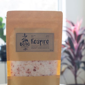 BREATHE / Bath salts, bath salt, epsom salt, Himalayan selp, Dead Sea salt, bath product, Christmas gift, educator gift image 2