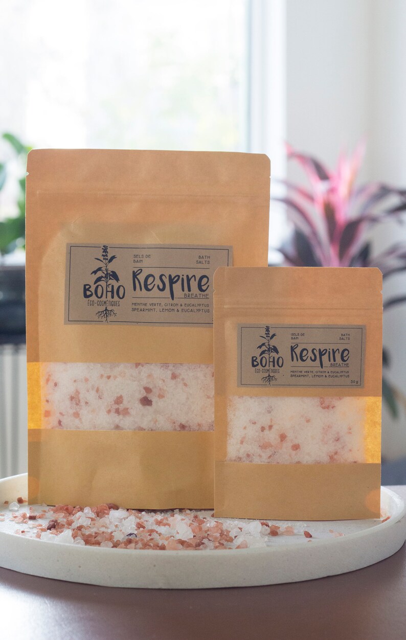 BREATHE / Bath salts, bath salt, epsom salt, Himalayan selp, Dead Sea salt, bath product, Christmas gift, educator gift image 5