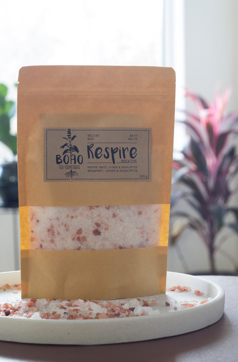 BREATHE / Bath salts, bath salt, epsom salt, Himalayan selp, Dead Sea salt, bath product, Christmas gift, educator gift image 2